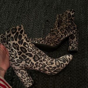 Leopard Print Ankle Boots